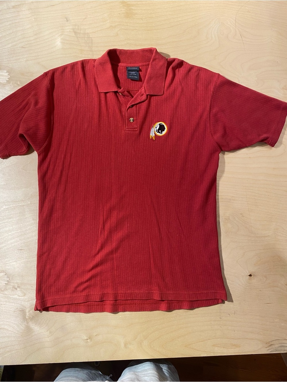 The Edge Red Men's Polo Shirt with Embroidered Team Logo Large (RN)